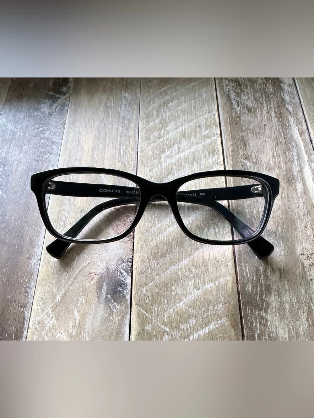 COACH Women's Black Rectangle Eyeglasses HC 6089